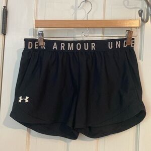 Black under armor shorts. Size M